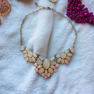 Francesca's Peach Statement Necklace